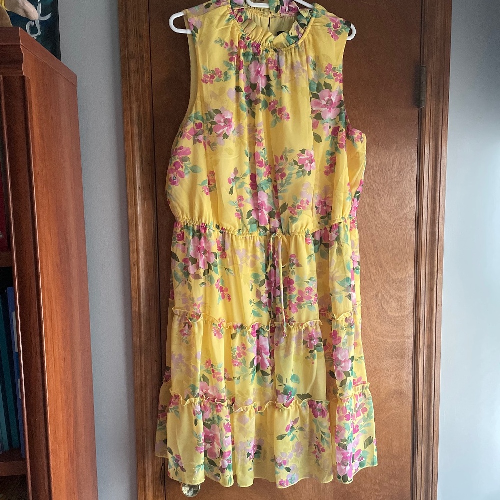 Yellow floral dress